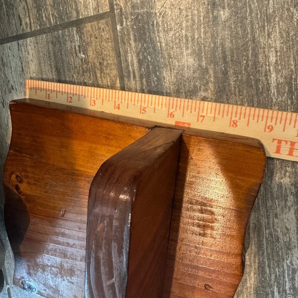 Rustic Farmhouse Small Vintage Handmade Pine Wood Wall‎ Floating Trinket Shelf